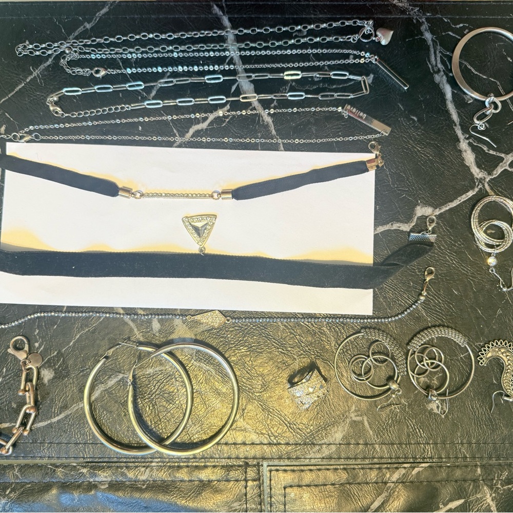 Guess Black and Gold Choker Necklace